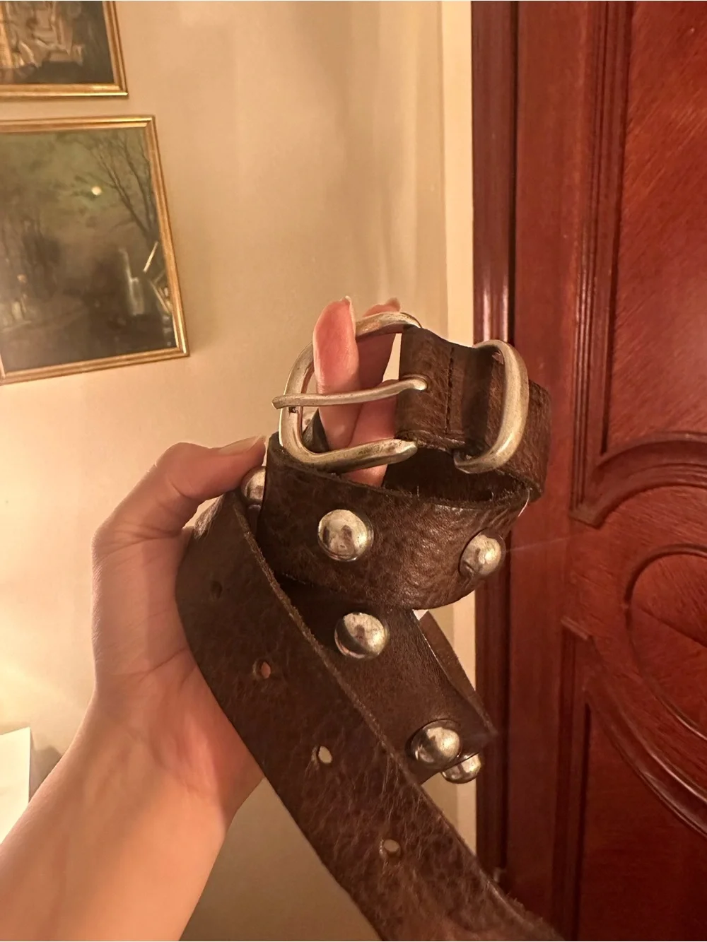 Free People Rhodes Stud Leather Belt